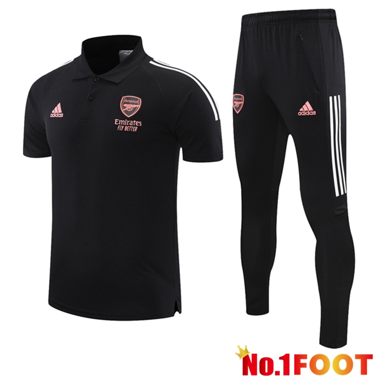 Arsenal Polo Shirt + Pants Black 2021/2022