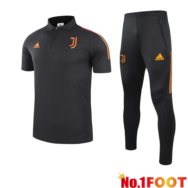 Juventus Polo Shirt + Pants Black 2021/2022 - Click Image to Close