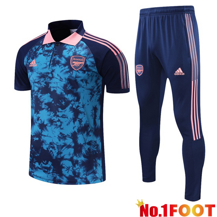 Arsenal Polo Shirt + Pants Blue 2021/2022 - Click Image to Close