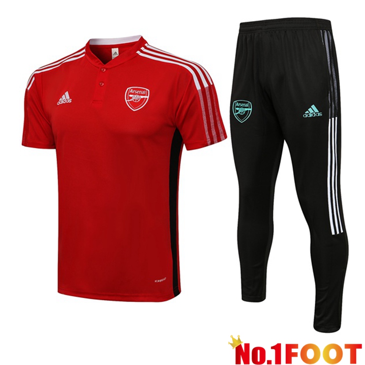 Arsenal Polo Shirt + Pants Red 2021/2022