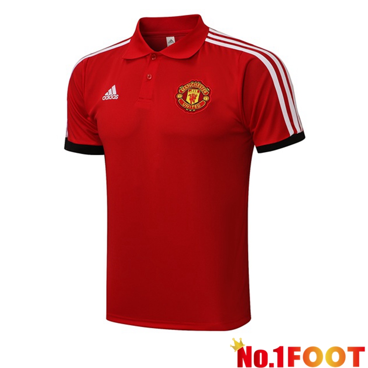 Manchester United Polo Shirt Red 2021/2022