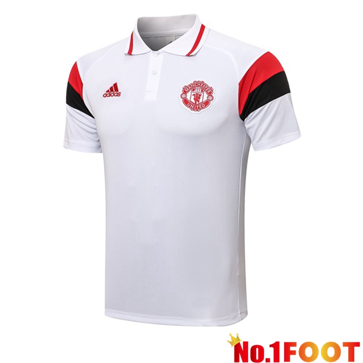 Manchester United Polo Shirt White 2021/2022