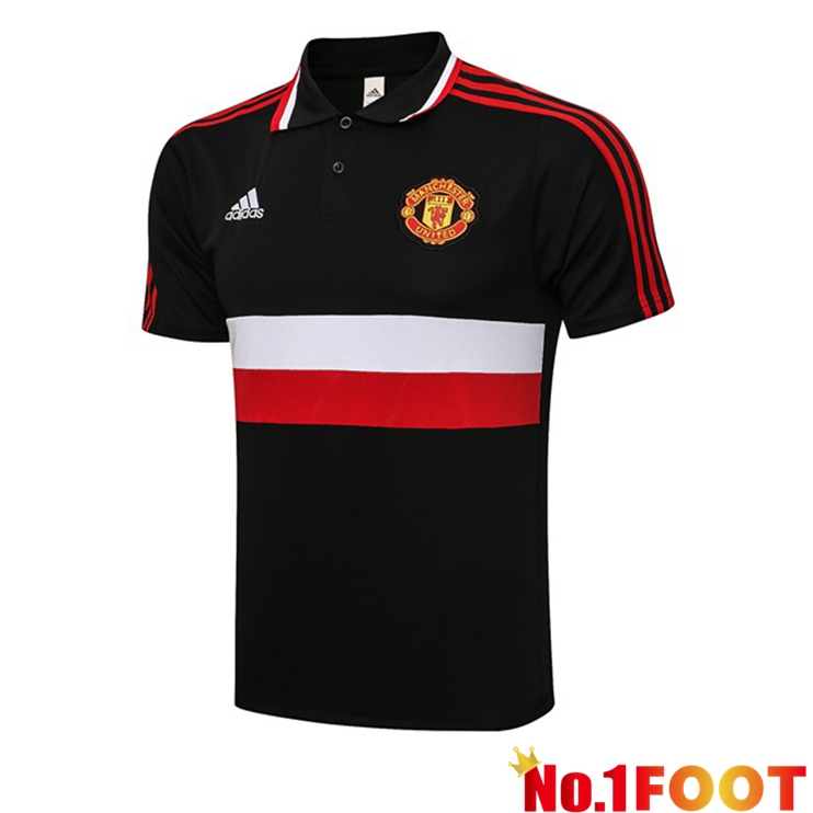 Manchester United Polo Shirt Black 2021/2022