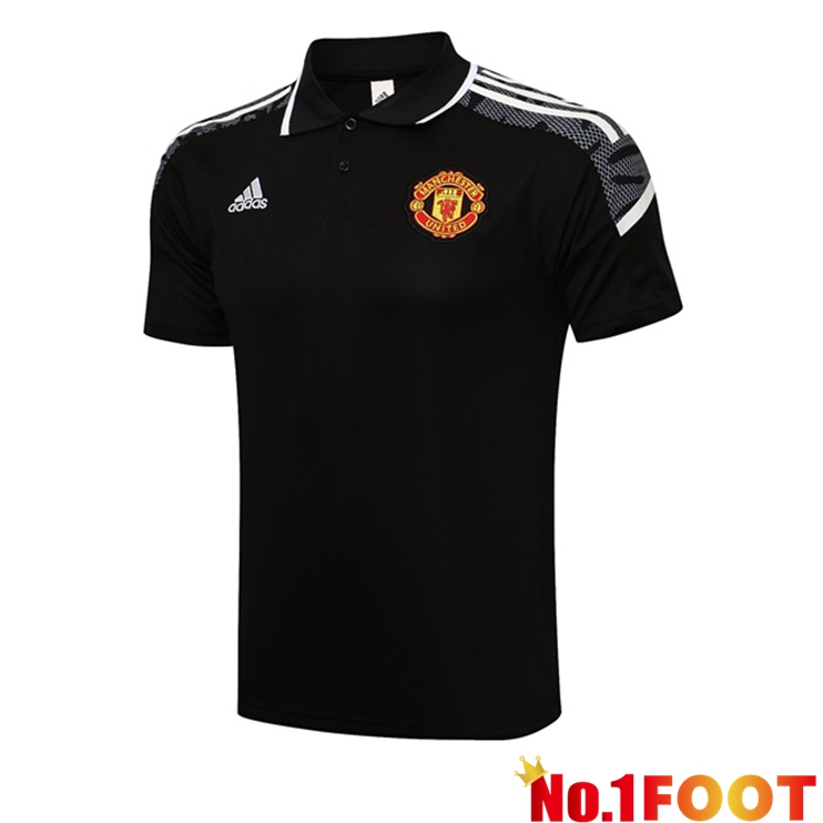 Manchester United Polo Shirt Black 2021/2022