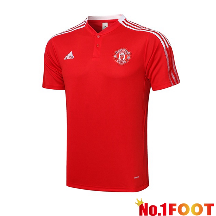 Manchester United Polo Shirt Red 2021/2022