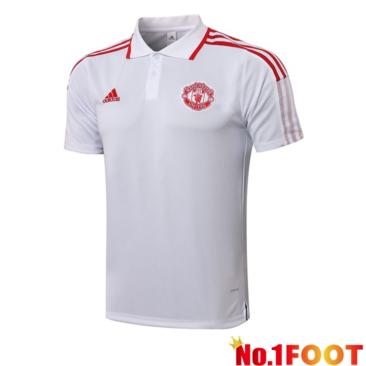 Manchester United Polo Shirt White 2021/2022