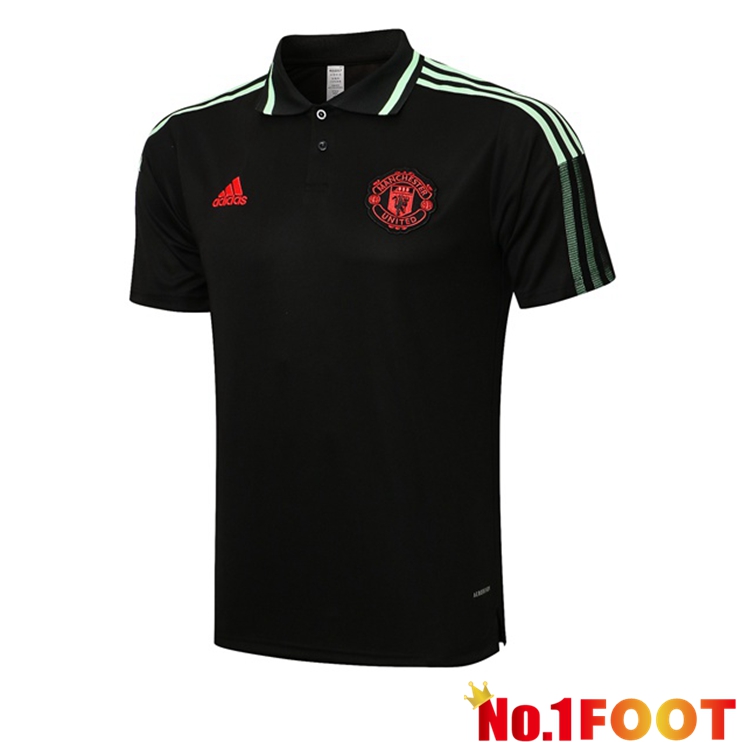 Manchester United Polo Shirt Black 2021/2022