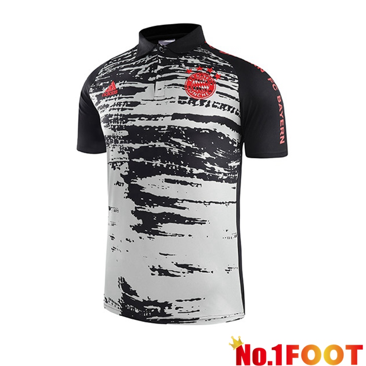 Bayern Munich Polo Shirt Grey Black 2021/2022