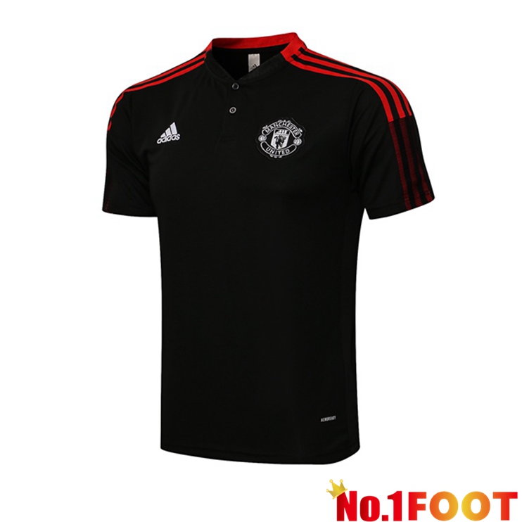 Manchester United Polo Shirt Black 2021/2022