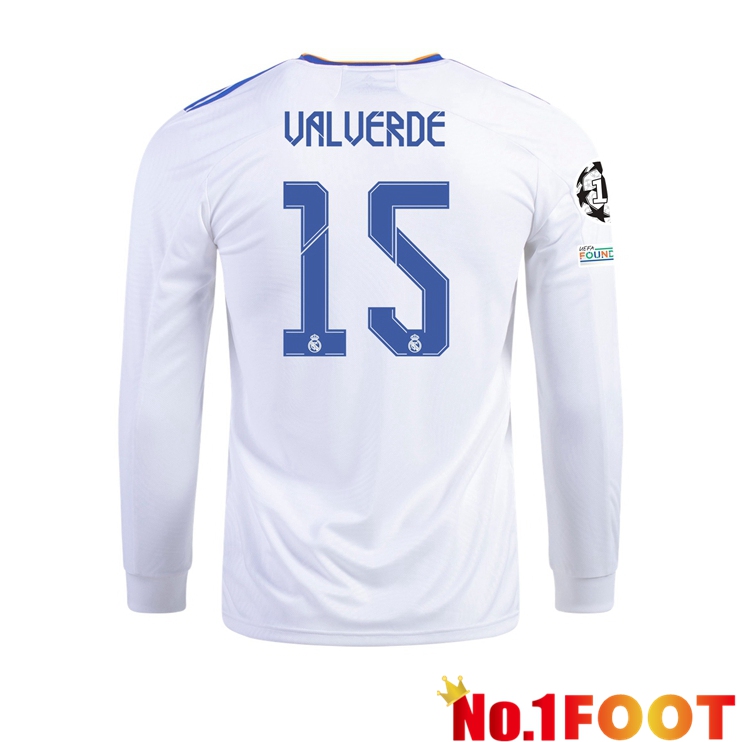 Real Madrid (VALVERDE 15) Home Jersey Long sleeve 2021/2022