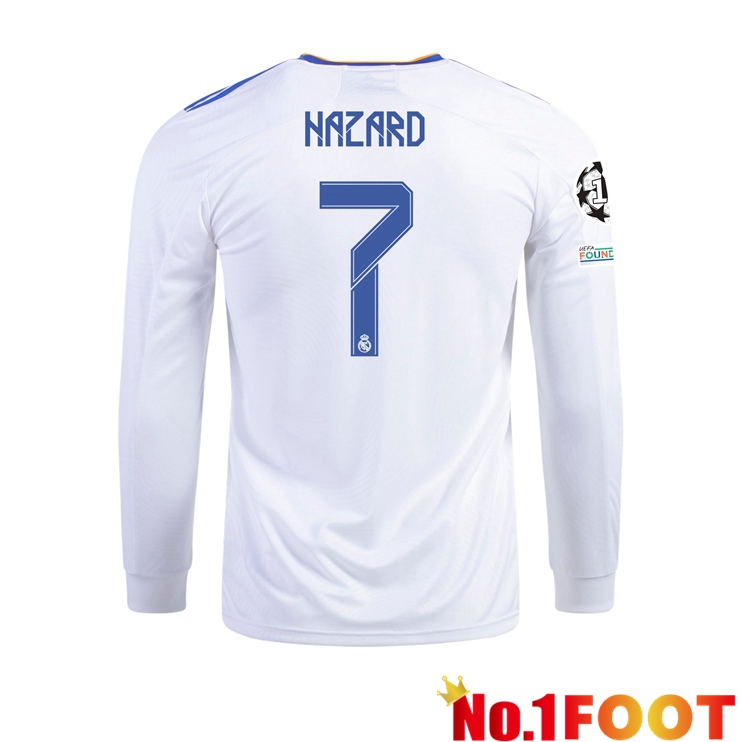 Real Madrid (EDEN HAZARD 7) Home Jersey Long sleeve 2021/2022