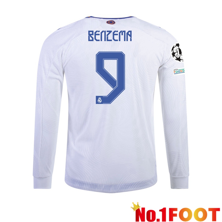 Real Madrid (KARIM BENZEMA 9) Home Jersey Long sleeve 2021/2022