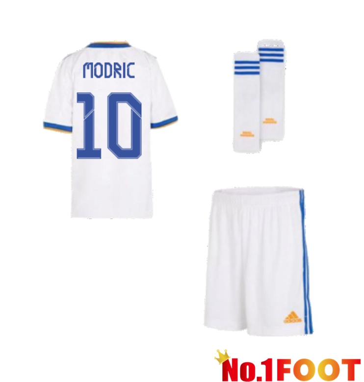 Real Madrid (MODRIC 10) Kids Home Jersey White 2021/2022