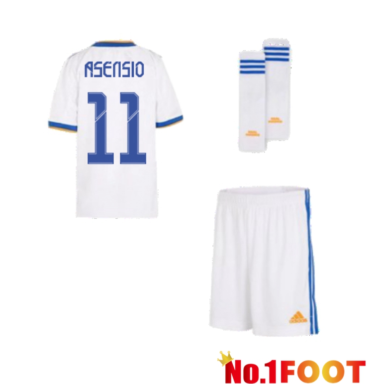 Real Madrid (ASENSIO 11) Kids Home Jersey White 2021/2022