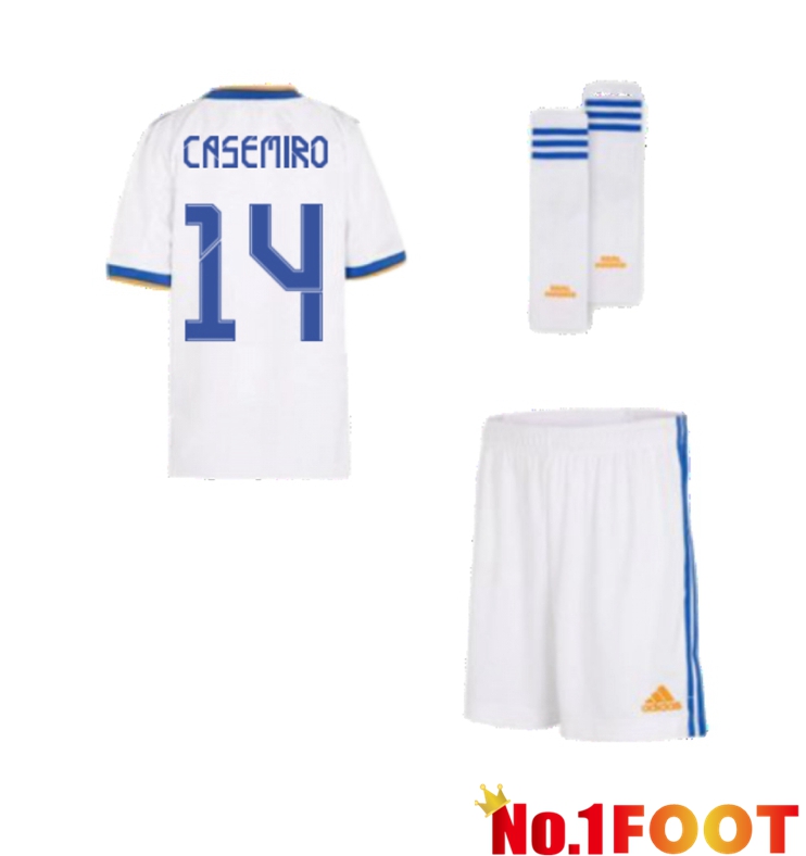 Real Madrid (CASEMIRO 14) Kids Home Jersey White 2021/2022