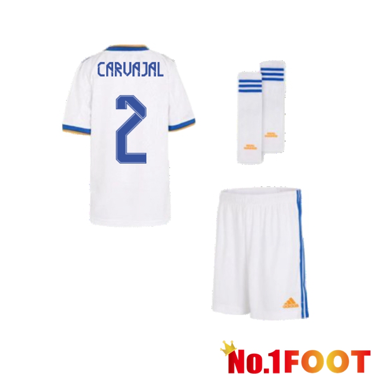 Real Madrid (DANI CARVAJAL 2) Kids Home Jersey White 2021/2022