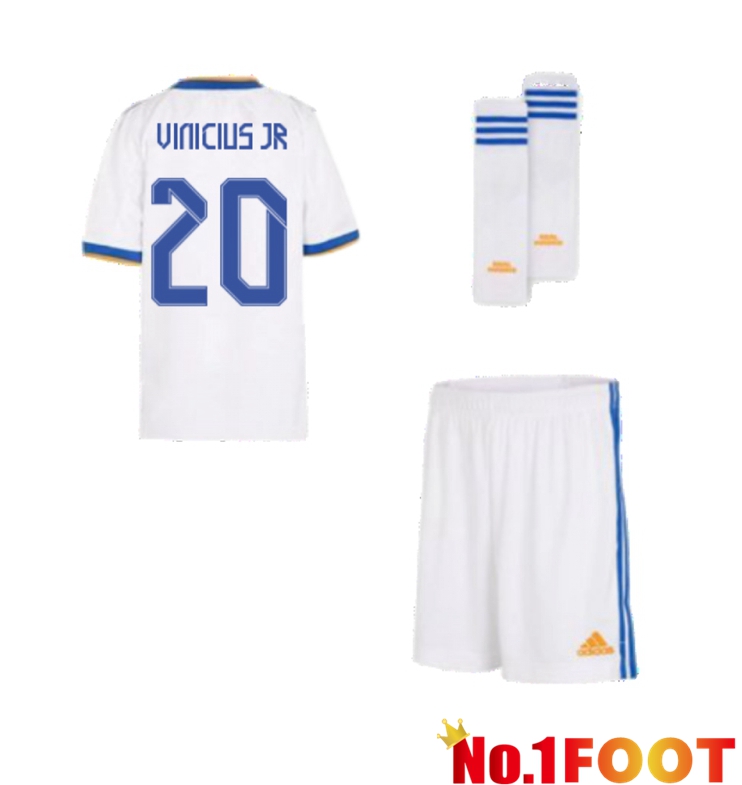 Real Madrid (VINI JR 20) Kids Home Jersey White 2021/2022