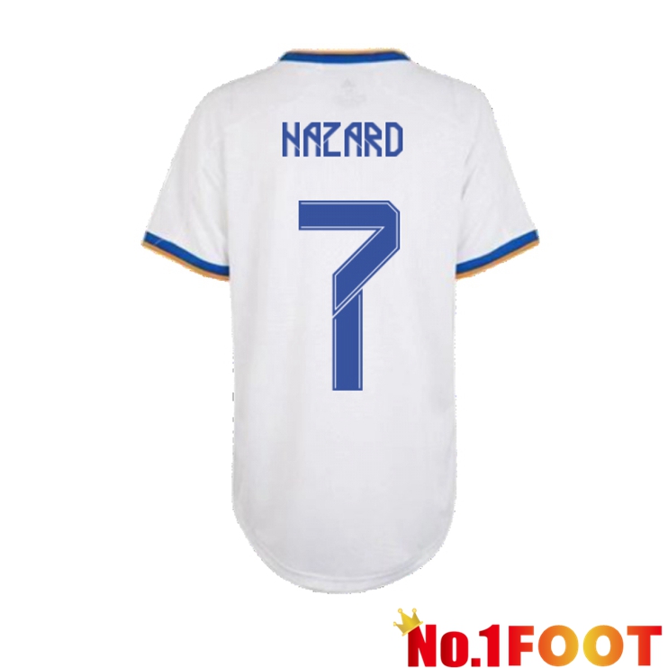 Real Madrid (HAZARD 7) Womens Home Jersey White 2021/2022