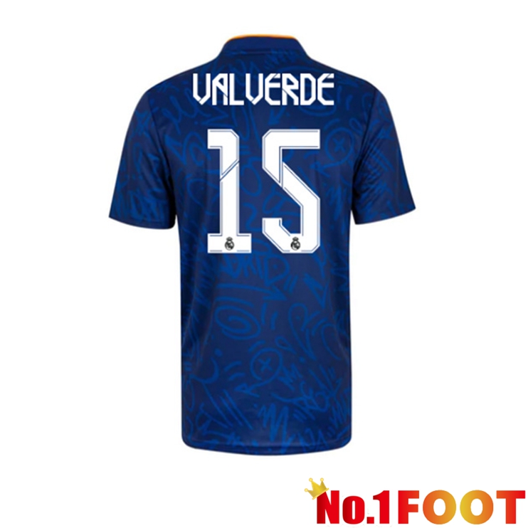 Real Madrid (VALVERDE 15) Away Jersey Blue 2021/2022