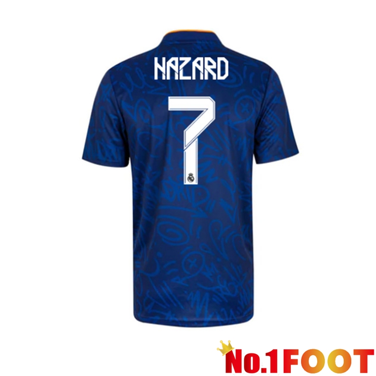 Real Madrid (HAZARD 7) Away Jersey Blue 2021/2022