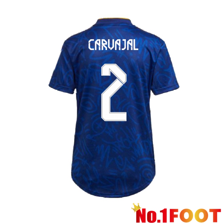 Real Madrid (DANI CARVAJAL 2) Womens Away Jersey Blue 2021/2022