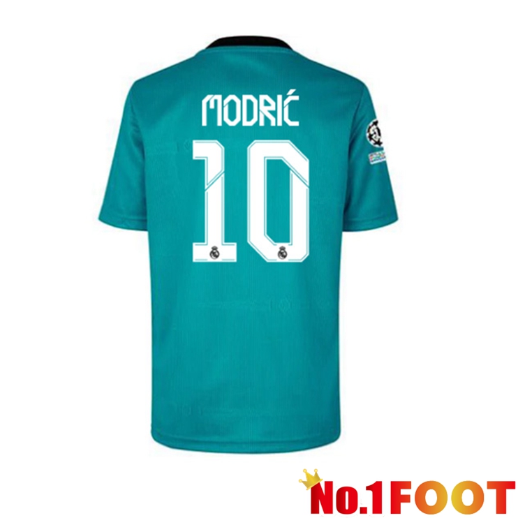 Real Madrid (MODRIC 10) Third Jersey Blue Green 2021/2022