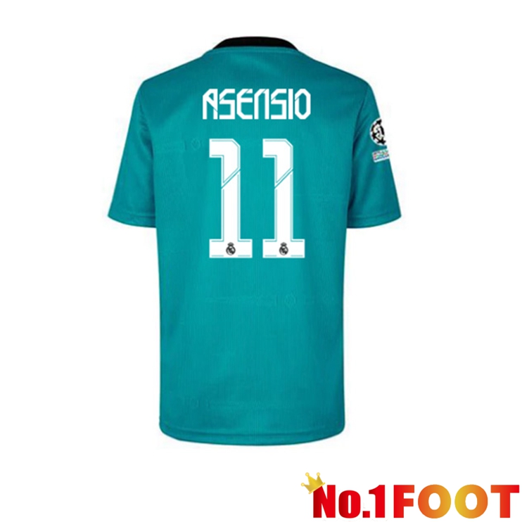 Real Madrid (ASENSIO 11) Third Jersey Blue Green 2021/2022