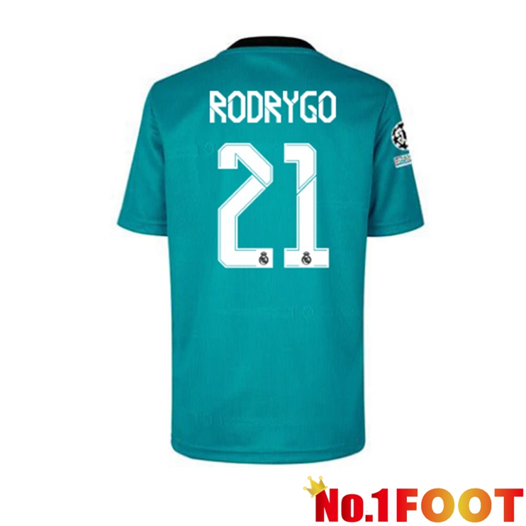 Real Madrid (Rodrygo 21) Third Jersey Blue Green 2021/2022