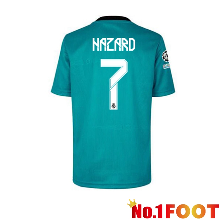 Real Madrid (HAZARD 7) Third Jersey Blue Green 2021/2022