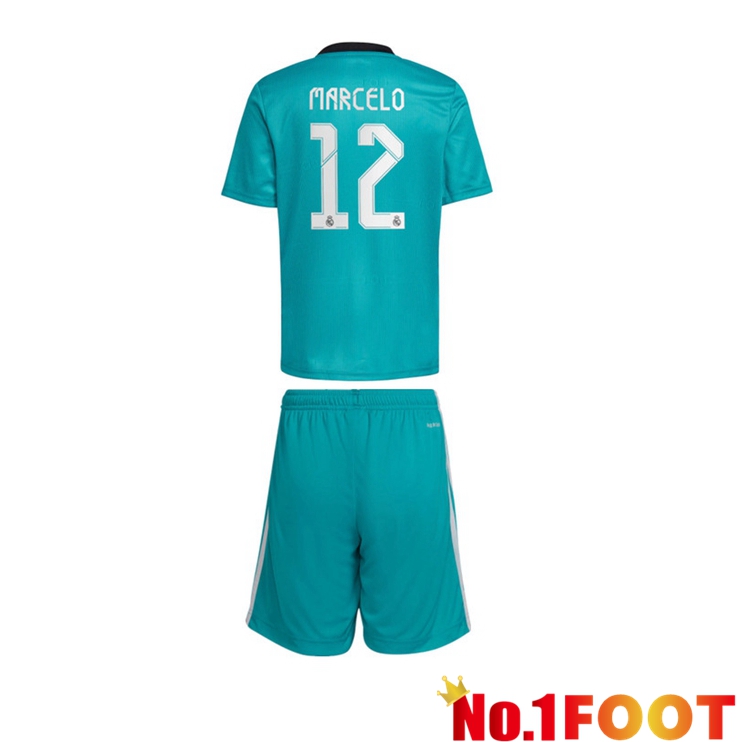 Real Madrid (MARCELO 12) Kids Third Jersey Blue Green 2021/2022