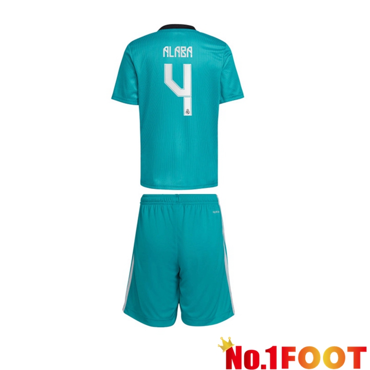 Real Madrid (SERGIO RAMOS 4) Kids Third Jersey Blue Green 2021/2022