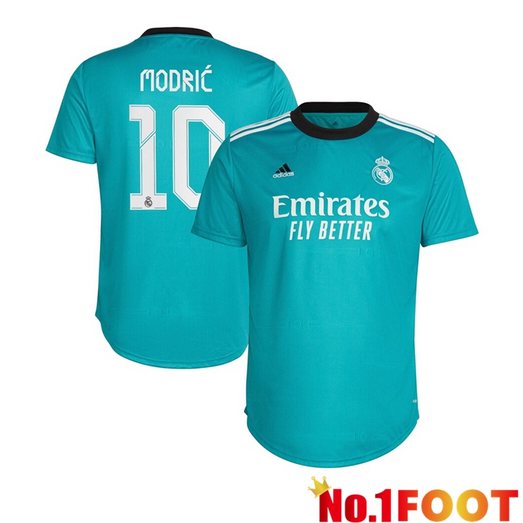 Real Madrid (MODRIC 10) Womens Third Jersey Blue Green 2021/2022