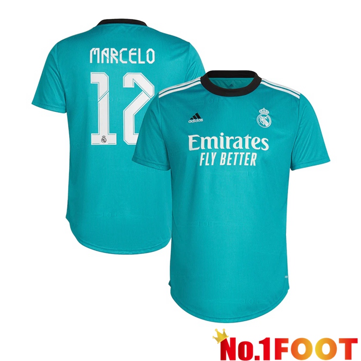 Real Madrid (MARCELO 12) Womens Third Jersey Blue Green 2021/2022