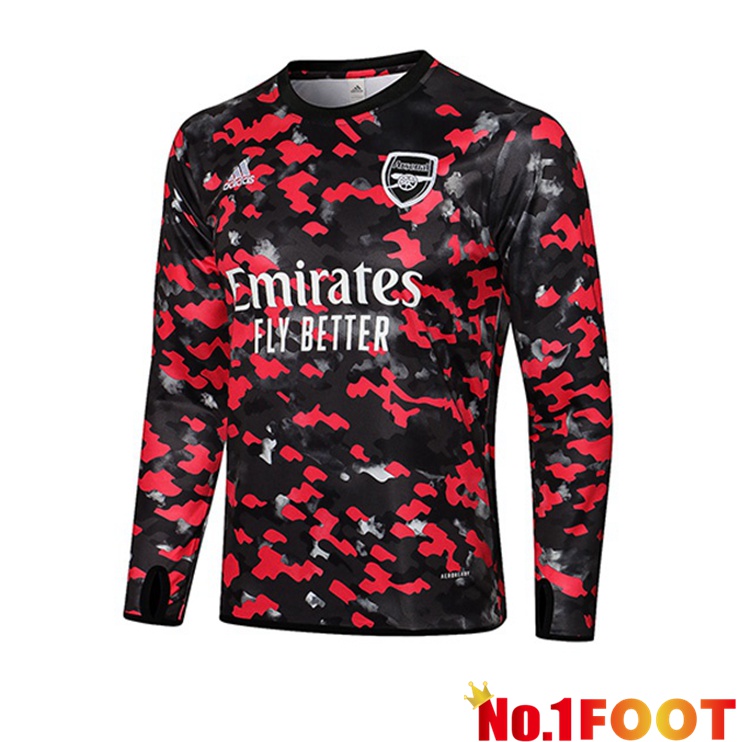 Arsenal Training Sweatshirt Red Black 2021/2022