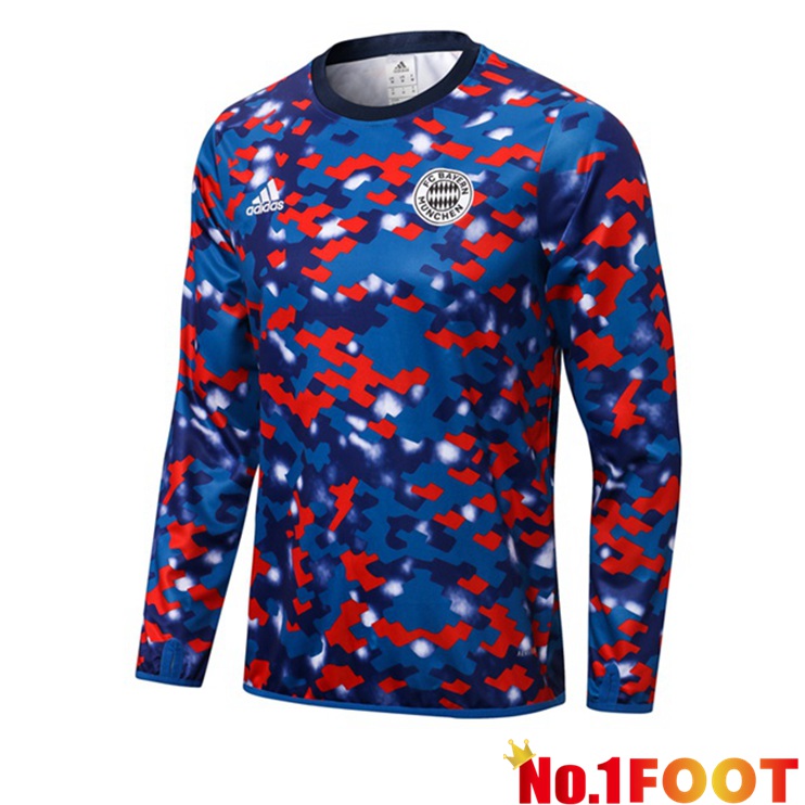 Bayern Munich Training Sweatshirt Blue Red 2021/2022