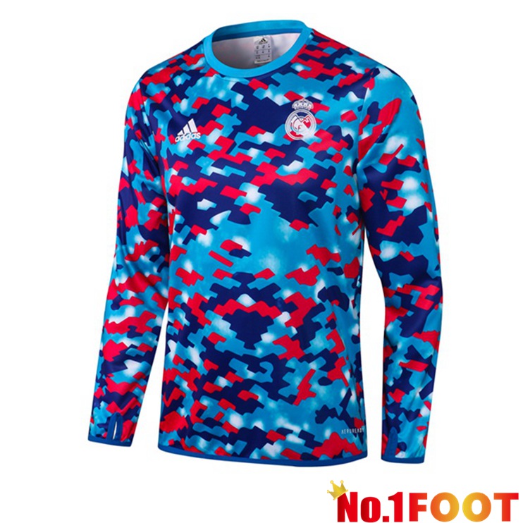 Real Madrid Training Sweatshirt Blue Red 2021/2022