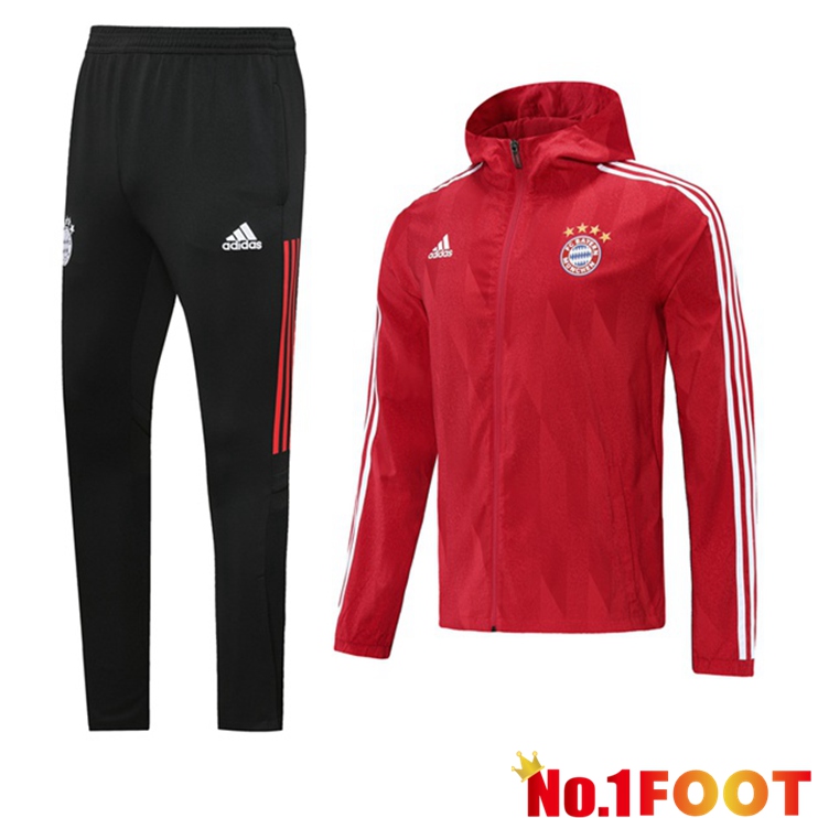 Bayern Munich Training Tracksuit Windbreaker Red 2021/2022