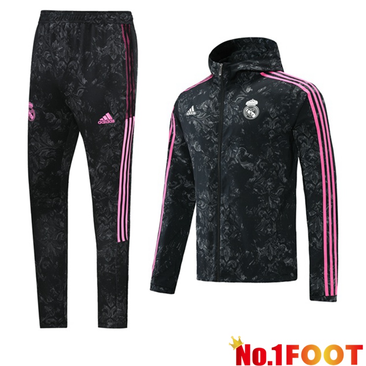 Real Madrid Training Tracksuit Windbreaker Black 2021/2022