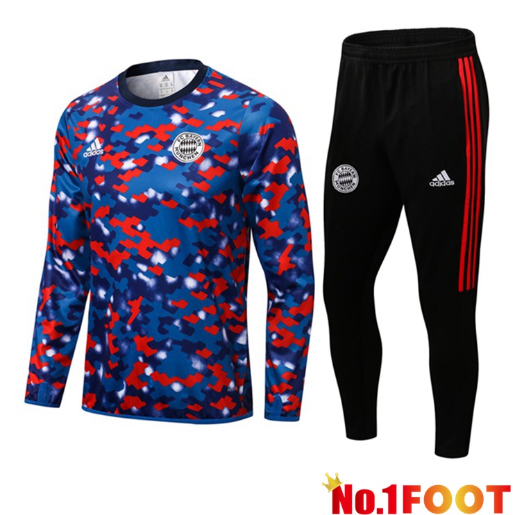 Bayern Munich Training Tracksuit Blue Red 2021/2022