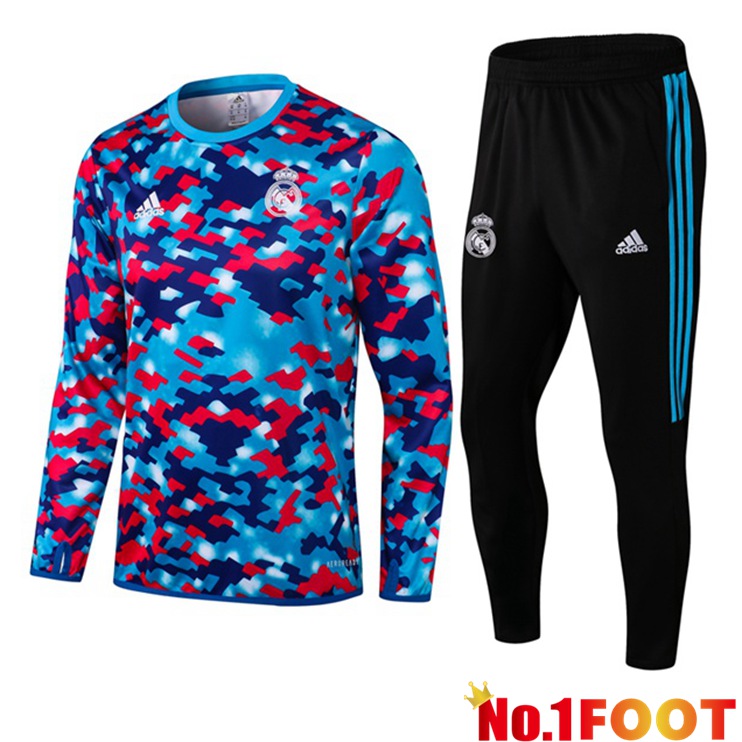 Real Madrid Training Tracksuit Blue Red 2021/2022