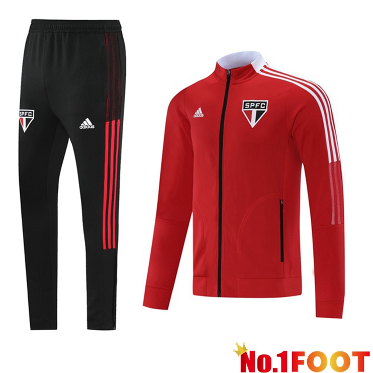 Sao Paulo FC Training Tracksuit Red 2021/2022