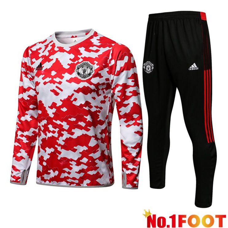 Manchester United Training Tracksuit Red White 2021/2022