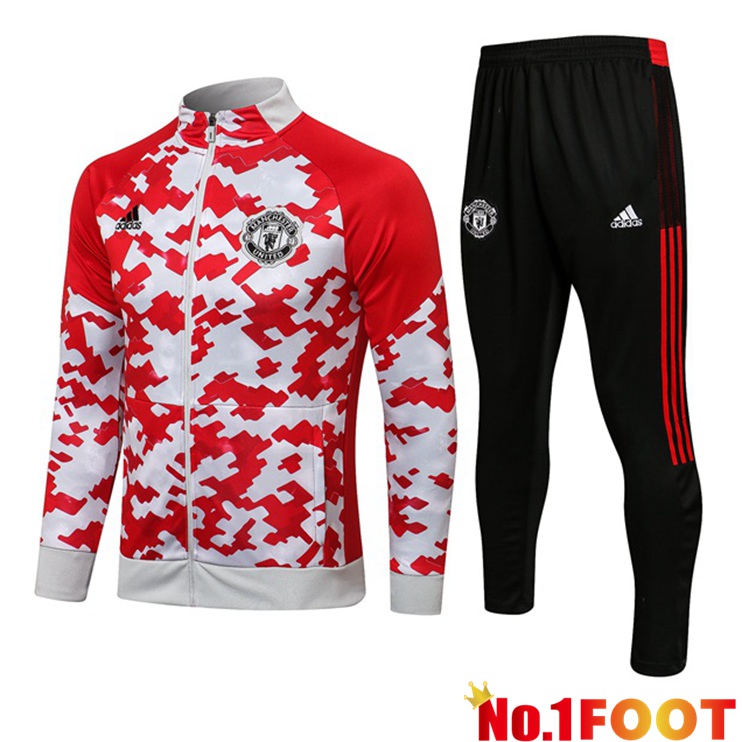 Manchester United Training Tracksuit Red White 2021/2022