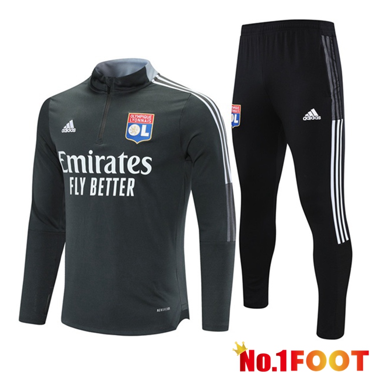 Lyon OL Training Tracksuit Grey 2021/2022