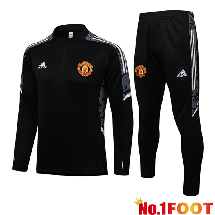 Manchester United Training Tracksuit Black 2021/2022