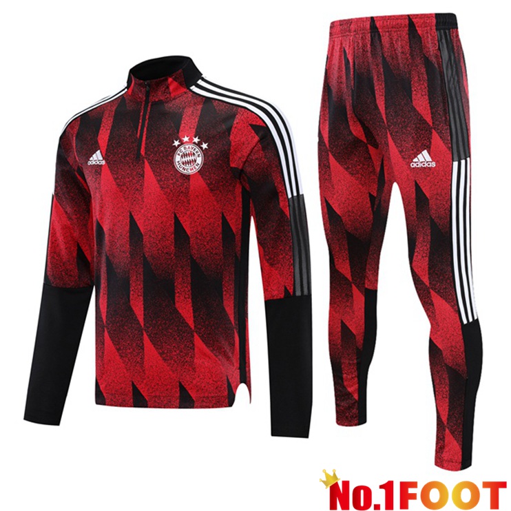 Bayern Munich Training Tracksuit Red Black 2021/2022