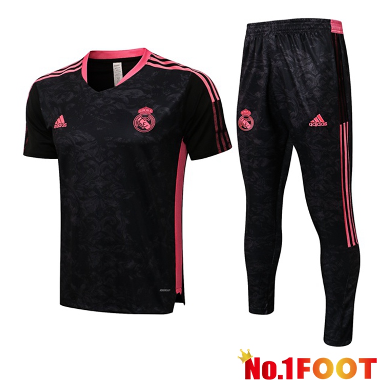 Real Madrid Training T Shirt + Pants Black 2021/2022