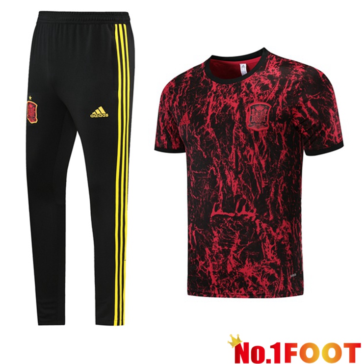 Spain Training T Shirt + Pants Red 2021/2022