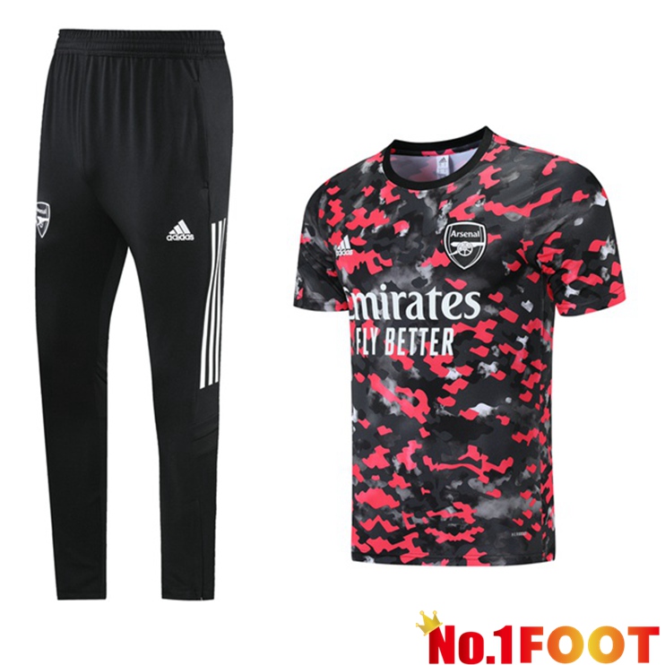 Arsenal Training T Shirt + Pants Red Black 2021/2022