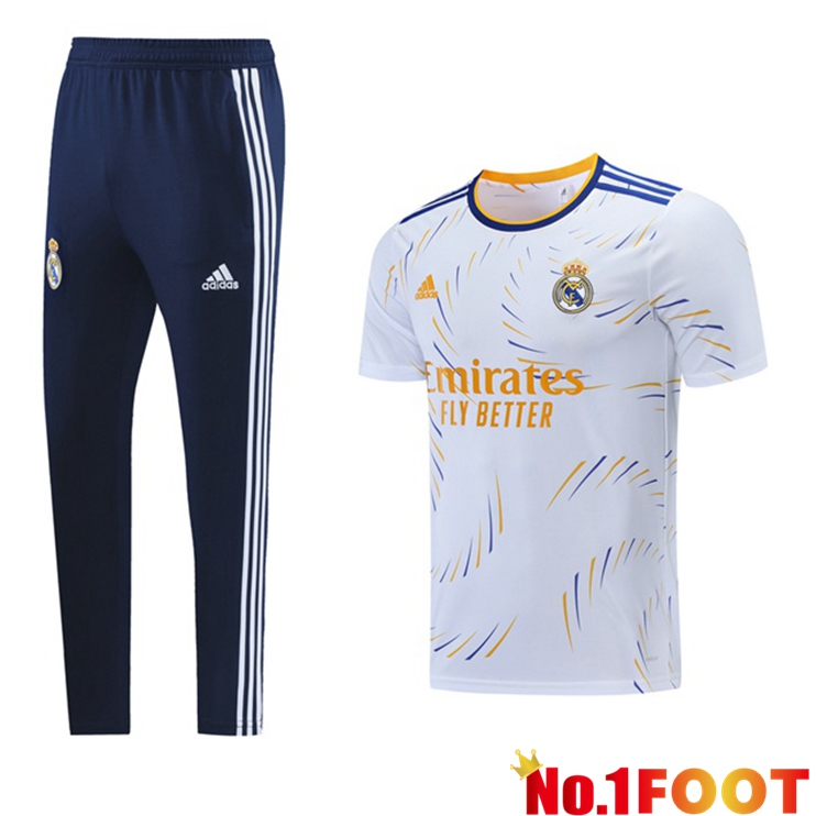 Real Madrid Training T Shirt + Pants White 2021/2022